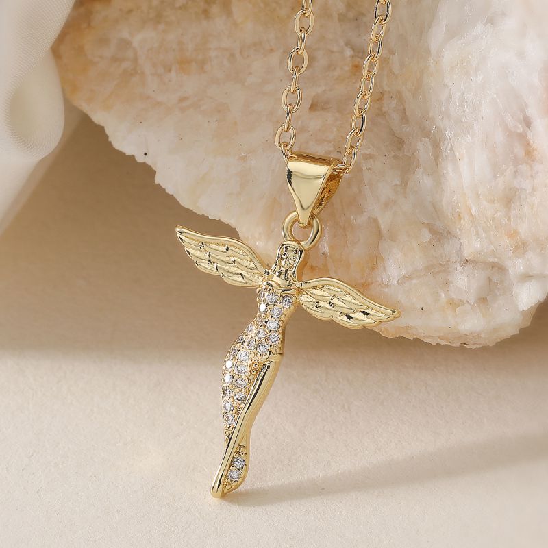Gold Gold-plated Copper Cross Necklace