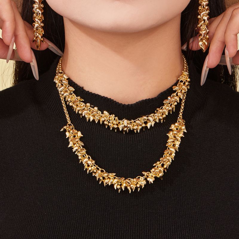 Gold Necklace 39+5cm Stainless Steel Heart Necklace