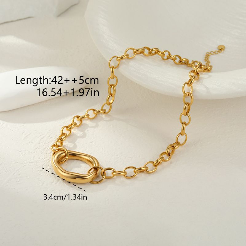 Gold Necklace Stainless Steel Irregular Shape Necklace