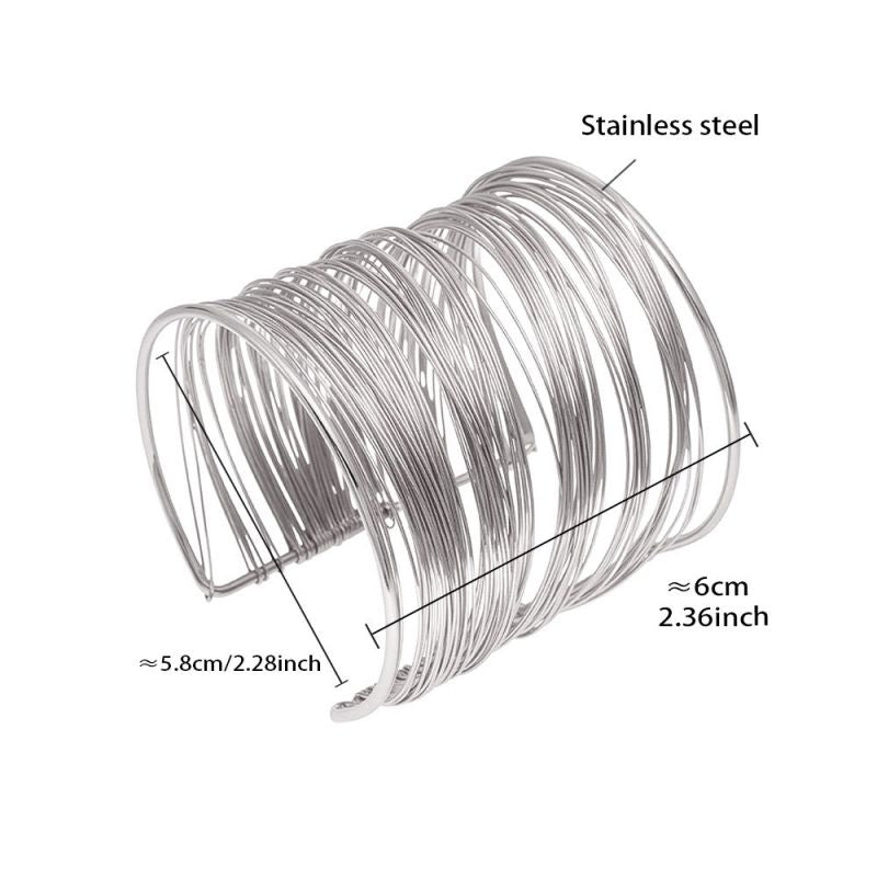 Gold Necklace Stainless Steel Wire Wrapped Collar