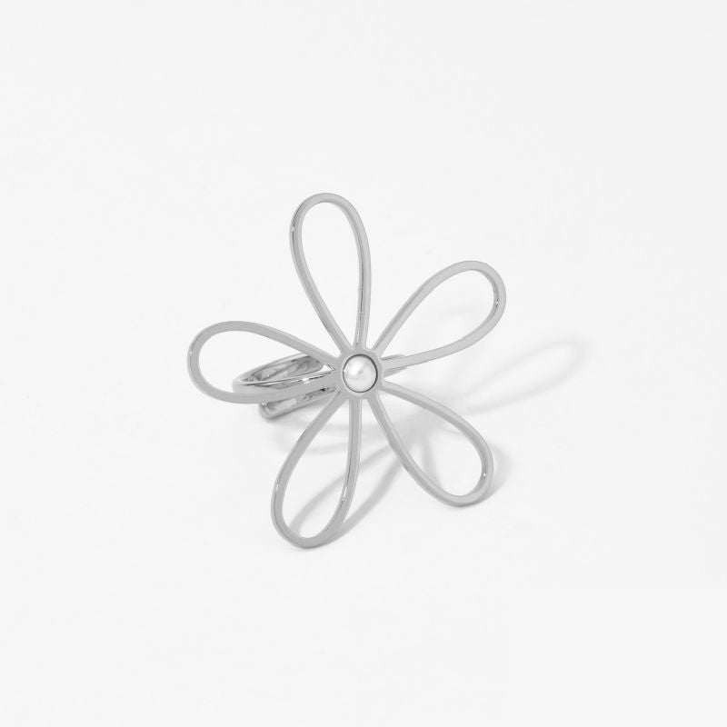 Gold Ring 316l Stainless Steel Flower Ring