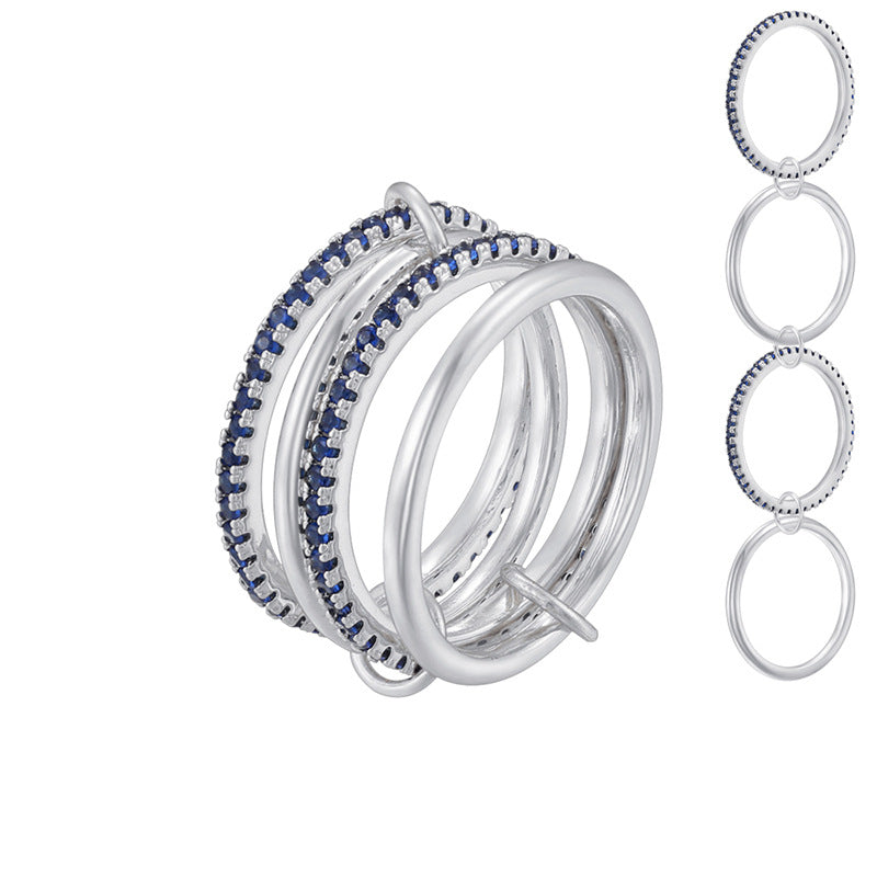 Gold Rose Diamond 21mm Size 6 Copper Round Diamond Ring