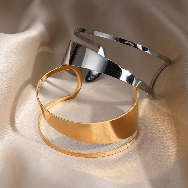 Gold Stainless Steel Double Bracelet