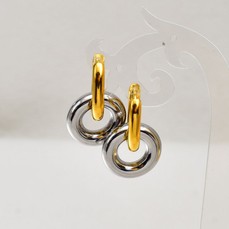 Gold Stainless Steel Hoop Earrings