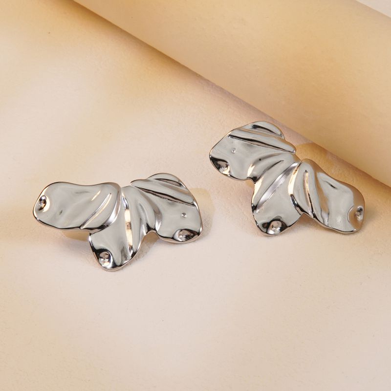 Gold Stainless Steel Irregular Earrings