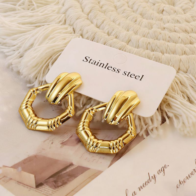 Gold Style 1 Stainless Steel Irregular Earrings