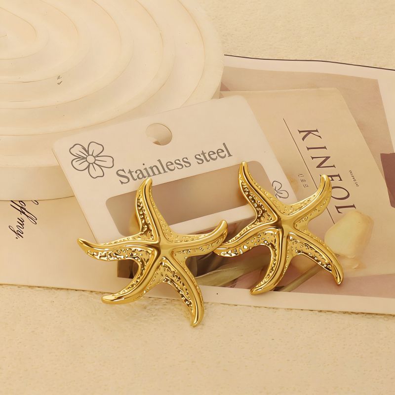 Gold Style 104 Stainless Steel Bow Earrings