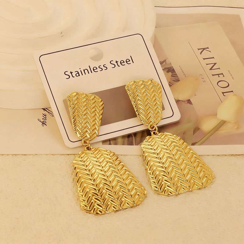 Gold Style 104 Stainless Steel Bow Earrings