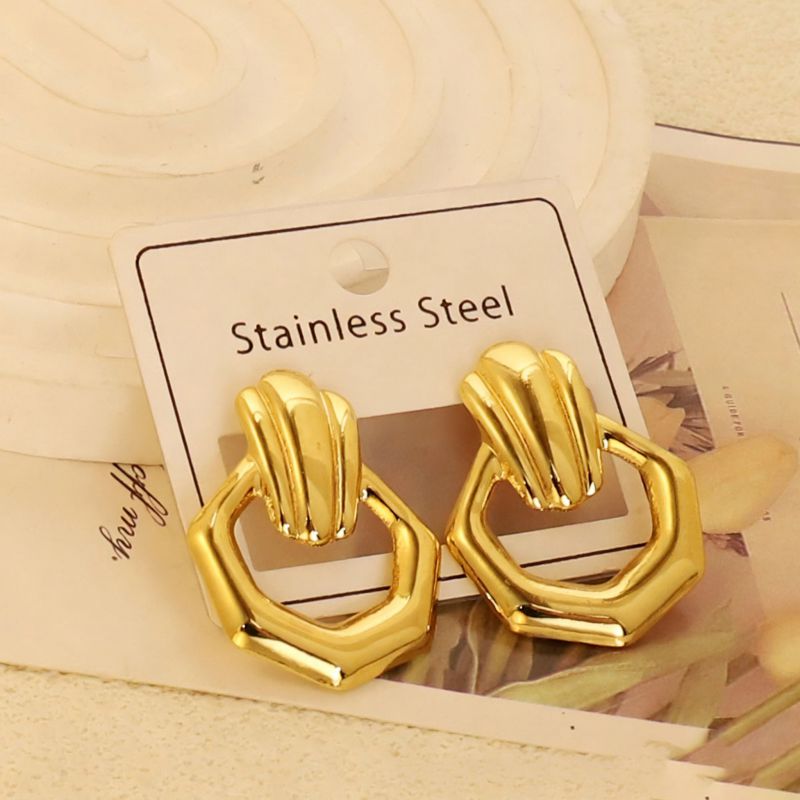 Gold Style 104 Stainless Steel Bow Earrings