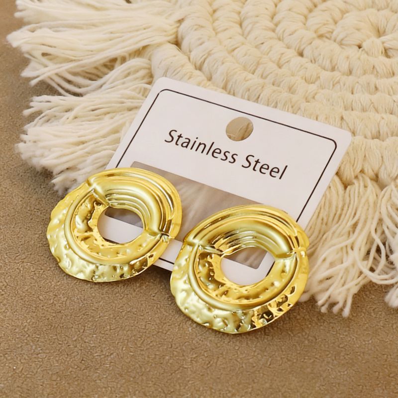 Gold Style 104 Stainless Steel Bow Earrings