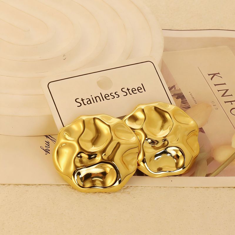 Gold Style 104 Stainless Steel Bow Earrings