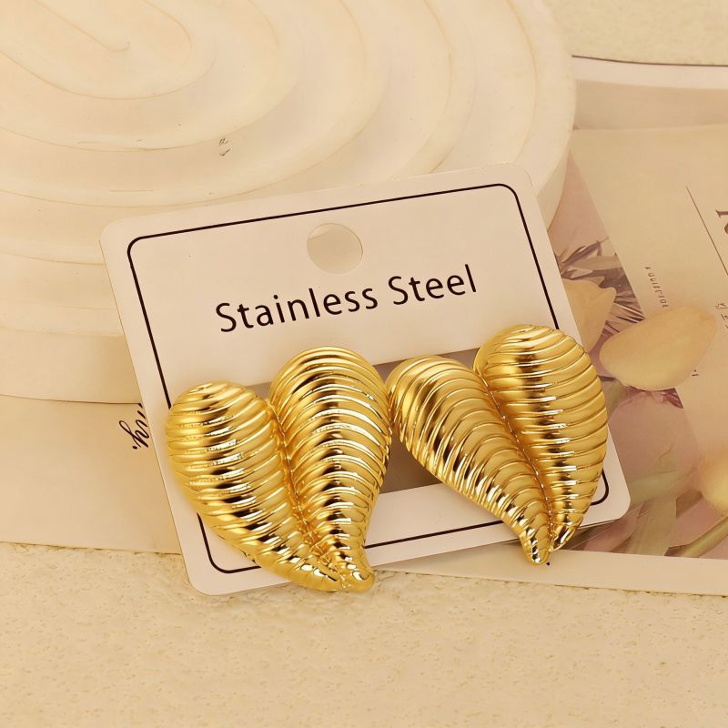 Gold Style 104 Stainless Steel Bow Earrings