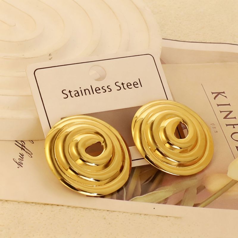 Gold Style 104 Stainless Steel Bow Earrings