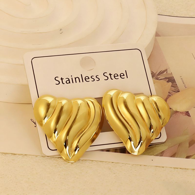Gold Style 104 Stainless Steel Bow Earrings