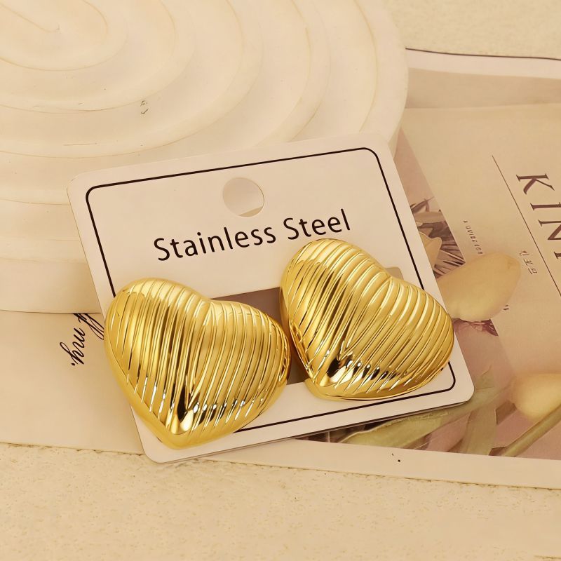 Gold Style 104 Stainless Steel Bow Earrings