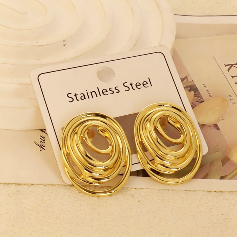 Gold Style 104 Stainless Steel Bow Earrings