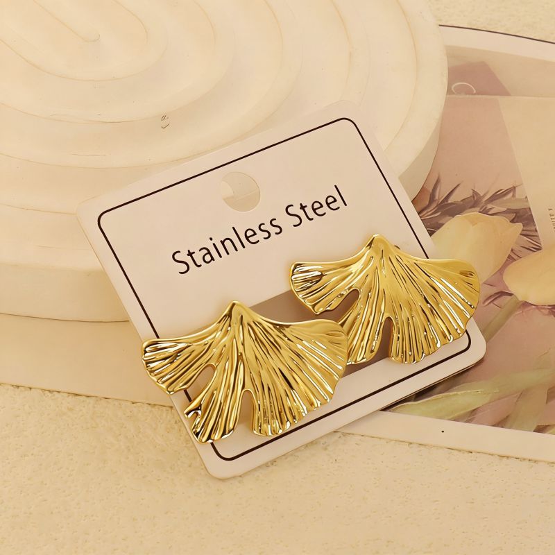 Gold Style 51 Stainless Steel Bow Earrings