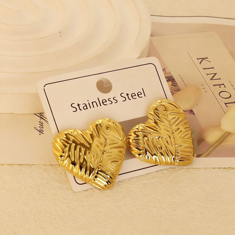 Gold Style 51 Stainless Steel Bow Earrings