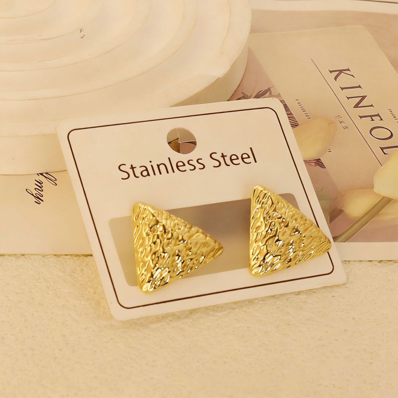 Gold Style 51 Stainless Steel Bow Earrings