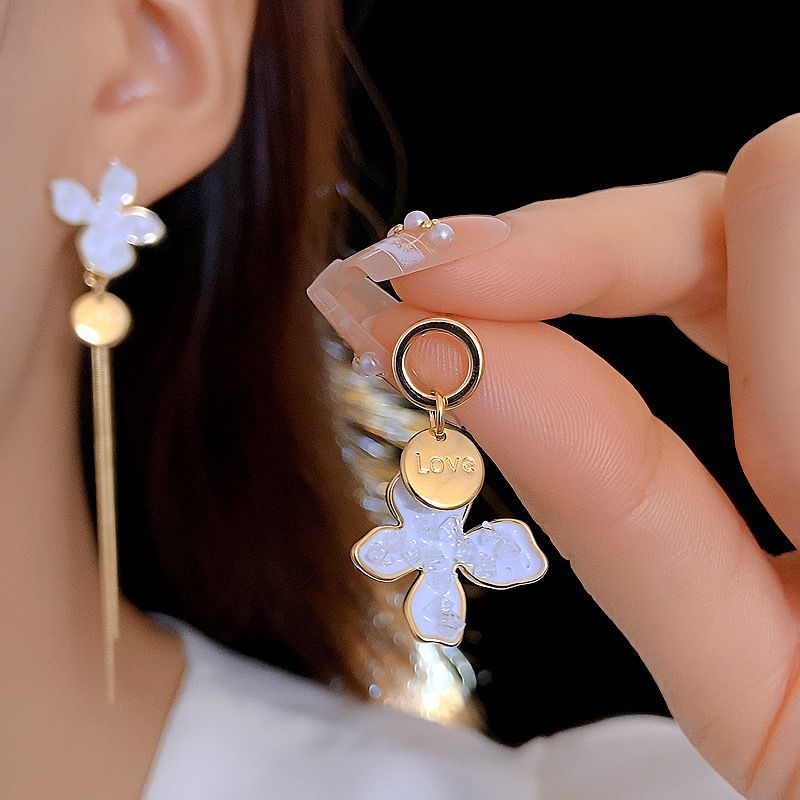 Gold (thickened Genuine Gold Plating) Copper Butterfly Earrings