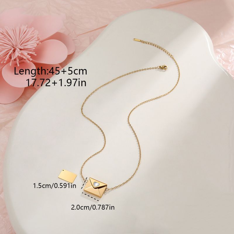 Golden 3# Stainless Steel Diamond-encrusted Handbag Necklace