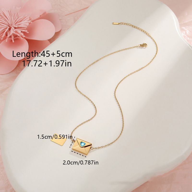 Golden 3# Stainless Steel Diamond-encrusted Handbag Necklace