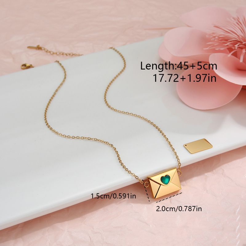 Golden 3# Stainless Steel Diamond-encrusted Handbag Necklace