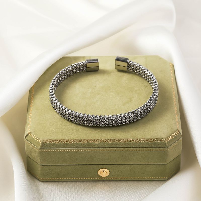 Golden No. 1 Titanium Steel Irregular-shaped Bracelet