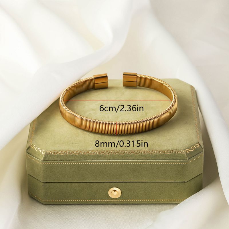 Golden No. 1 Titanium Steel Irregular-shaped Bracelet