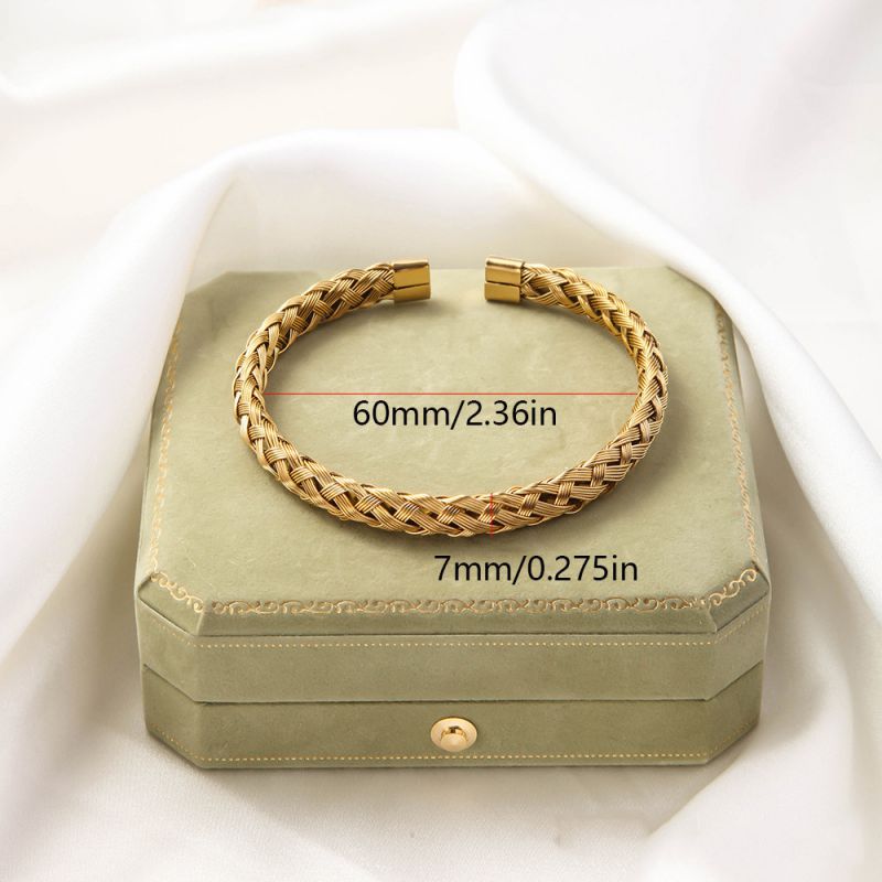Golden No. 1 Titanium Steel Irregular-shaped Bracelet