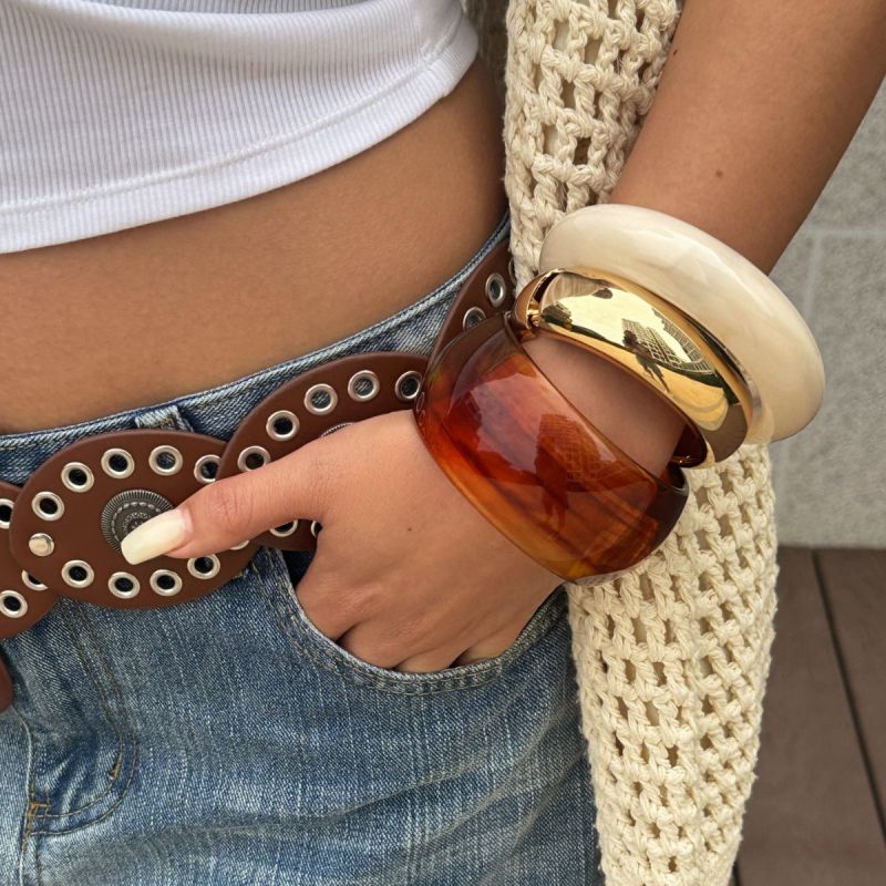 Irregular Amber Resin Irregular Bracelet