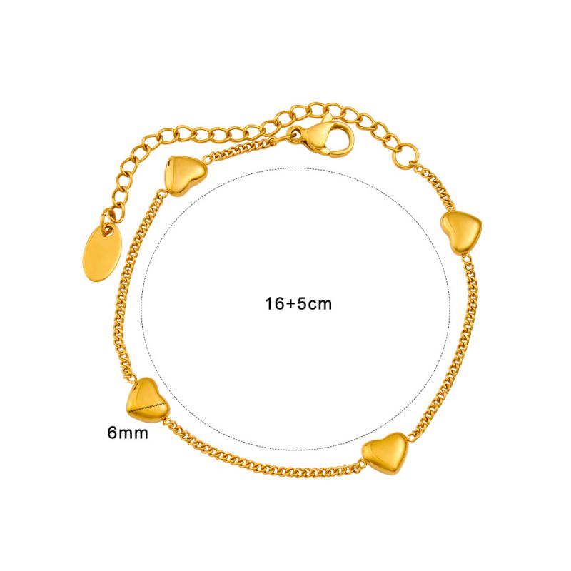 Item 2 Titanium Steel Beaded Love Five-pointed Star Geometric Bracelet