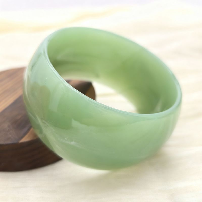 Jet Black Irregularly Shaped Resin Bracelet