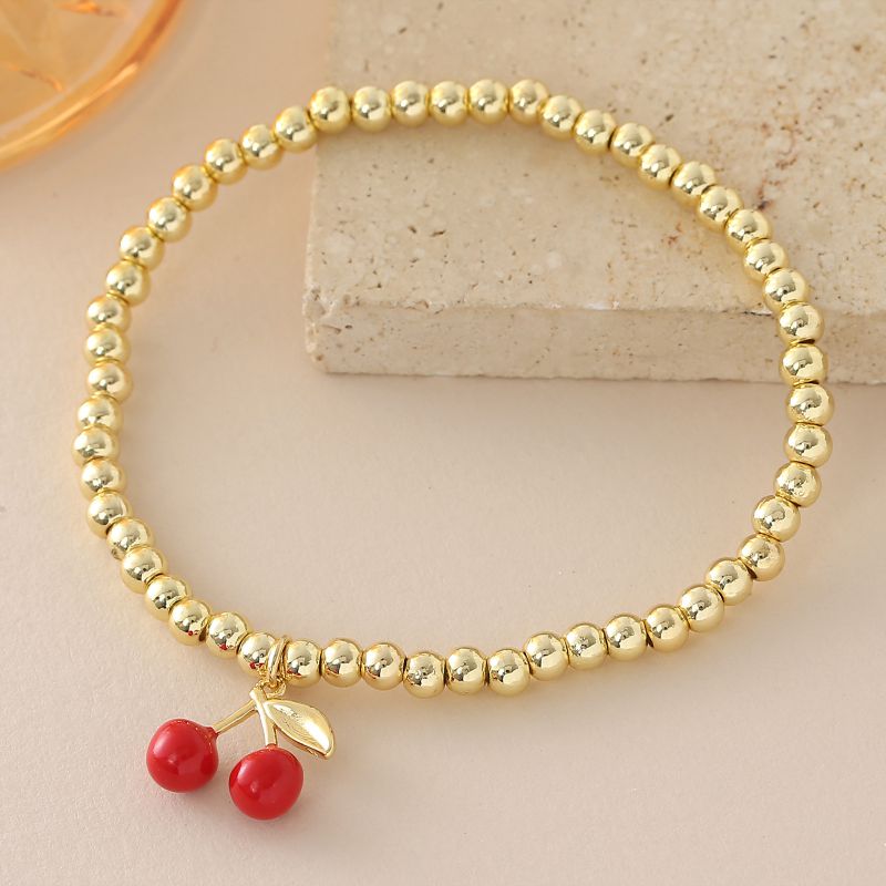 Ladybug Bracelet Gold-plated Copper Beaded Ladybug Bracelet