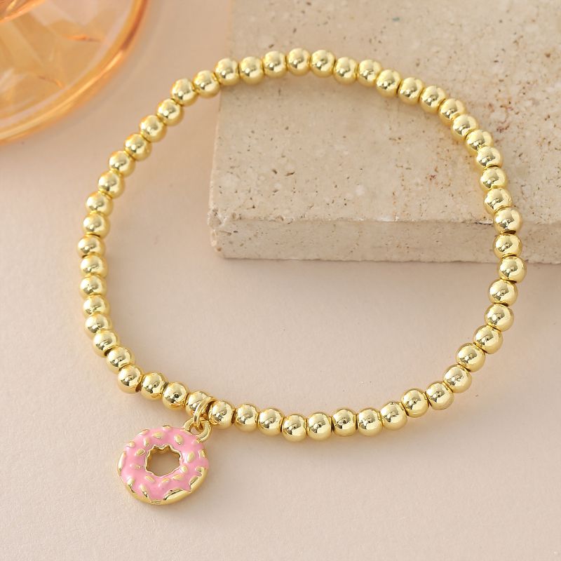 Ladybug Bracelet Gold-plated Copper Beaded Ladybug Bracelet