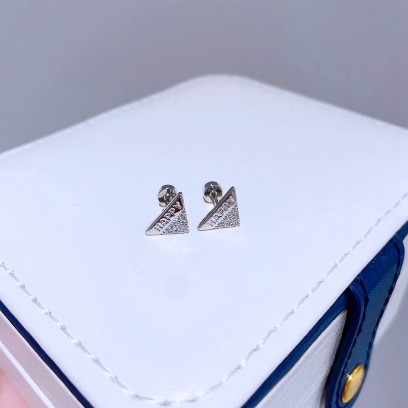 Large Gold Bow Titanium Steel Diamond-encrusted Bow Earrings