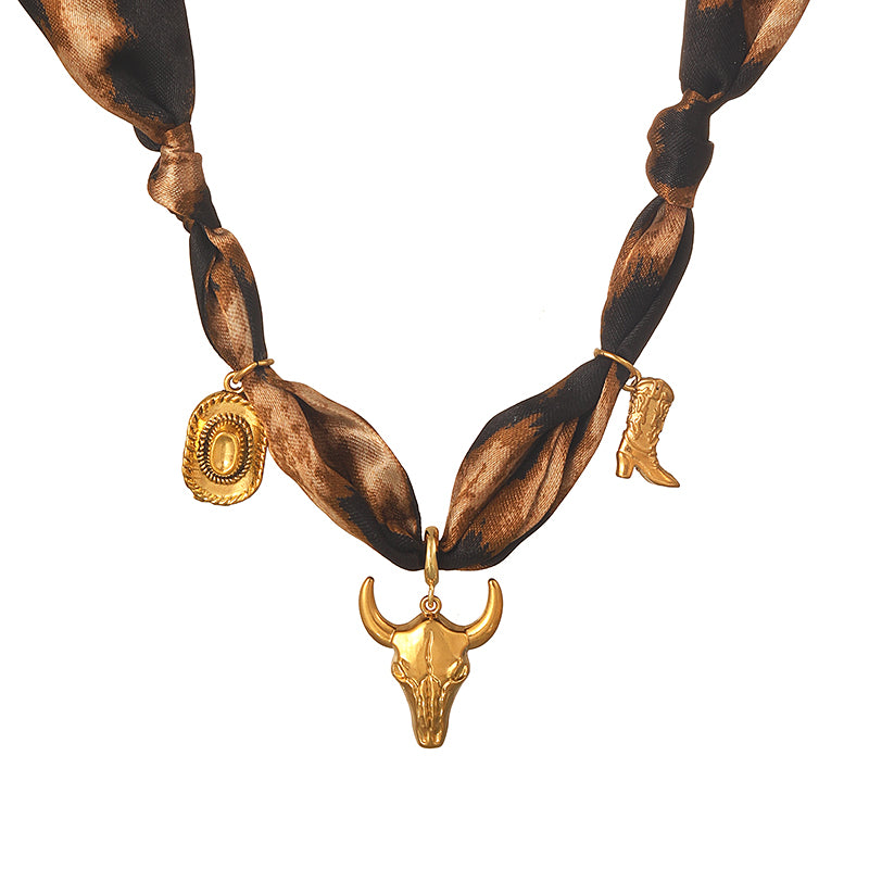 Leopard Print 1 Alloy Western Cowboy Series Leopard Print Necklace