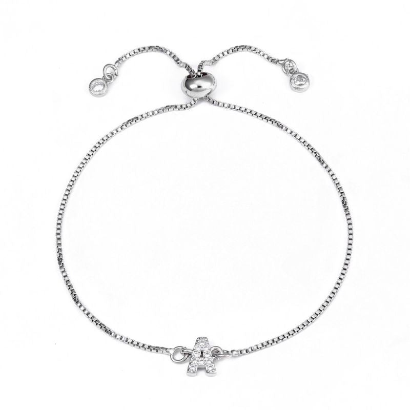Letter:a Copper Diamond 26 Letter Bracelet