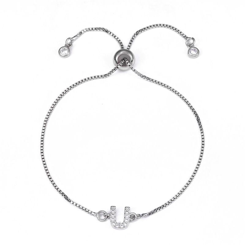 Letter:a Copper Diamond 26 Letter Bracelet