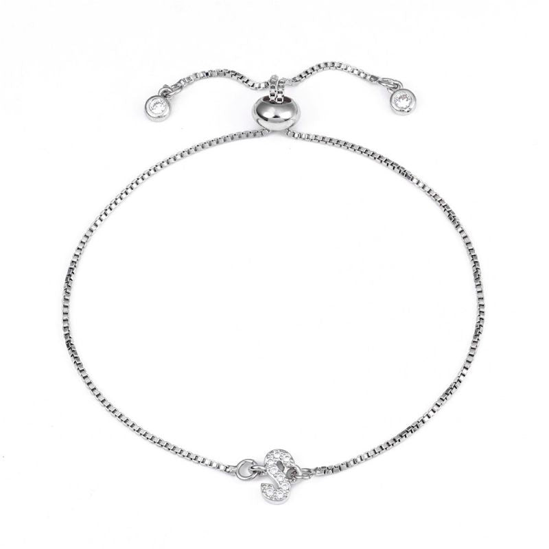 Letter:a Copper Diamond 26 Letter Bracelet