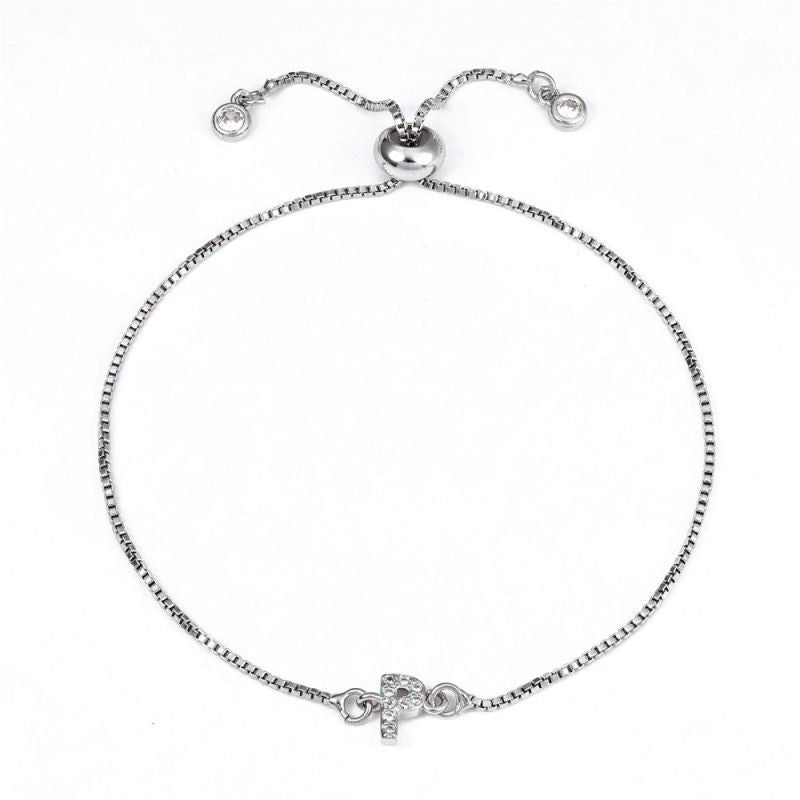 Letter:a Copper Diamond 26 Letter Bracelet