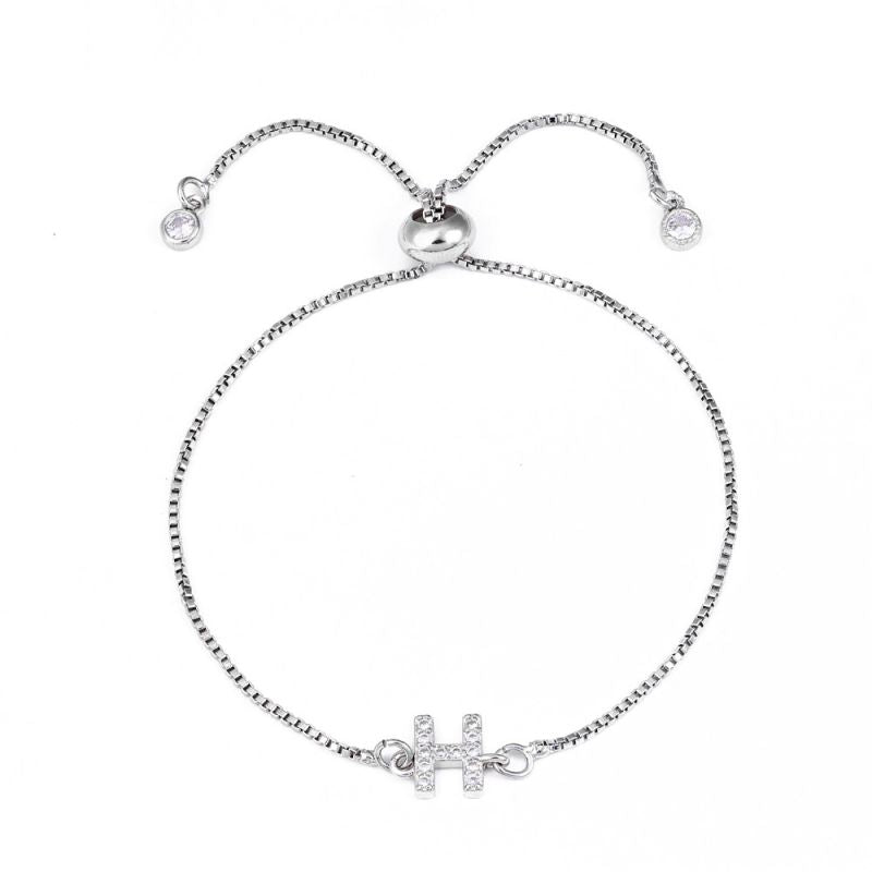 Letter:a Copper Diamond 26 Letter Bracelet