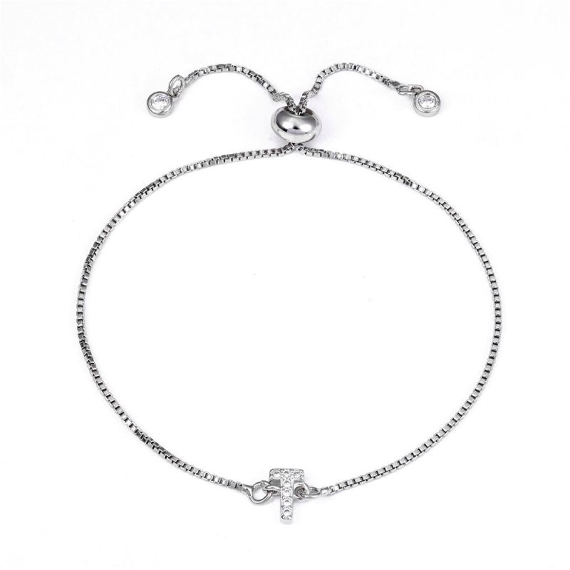 Letter:a Copper Diamond 26 Letter Bracelet