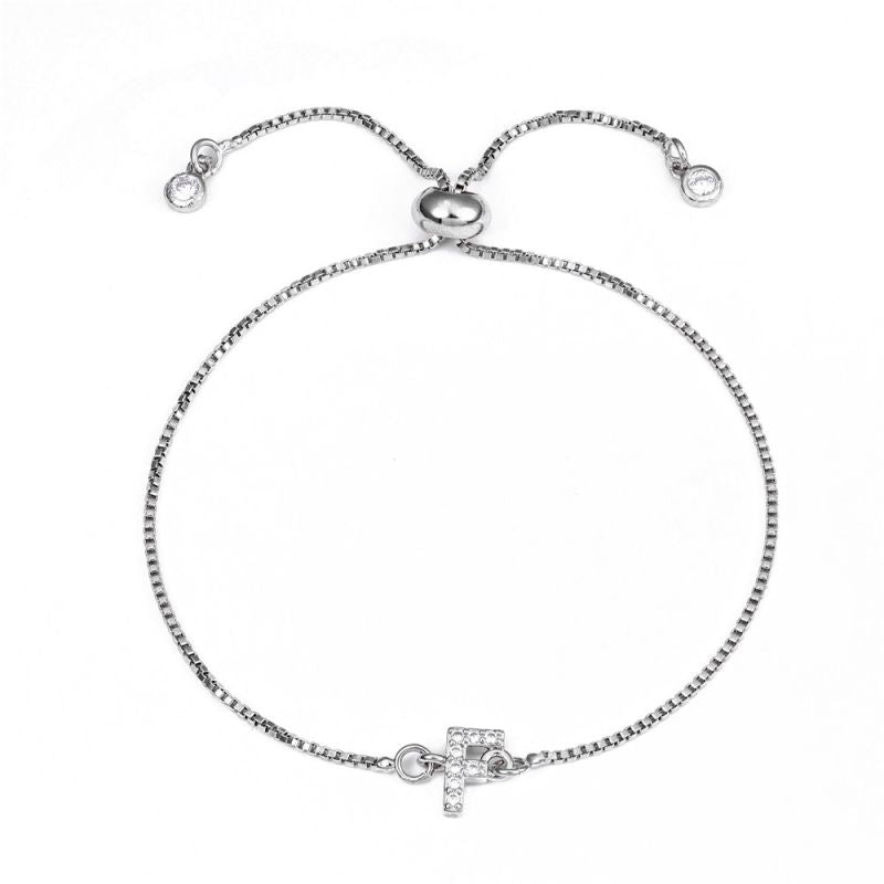 Letter:a Copper Diamond 26 Letter Bracelet