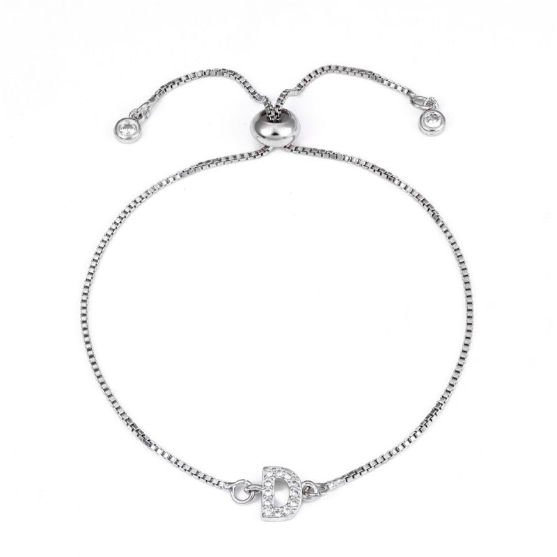 Letter:a Copper Diamond 26 Letter Bracelet