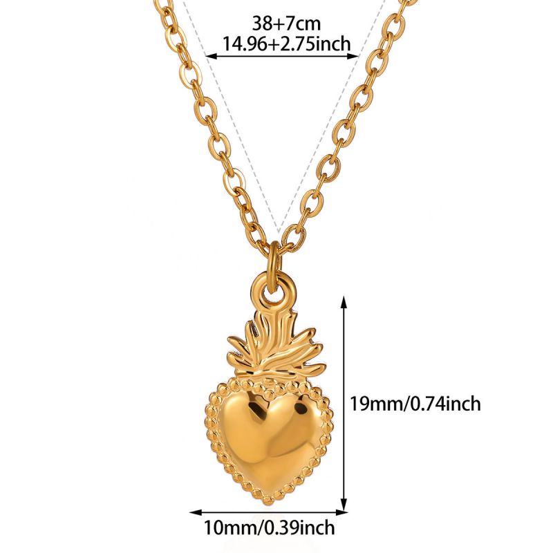 Love #1 304 Stainless Steel Heart Necklace