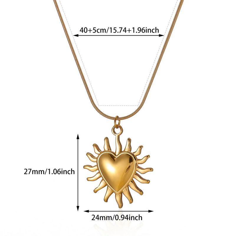 Love #1 304 Stainless Steel Heart Necklace