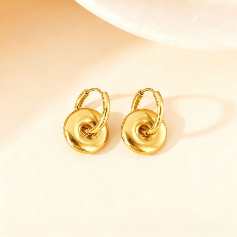 Love Silver Titanium Steel Heart Earrings