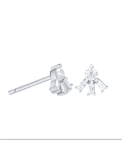 Fashion 2# Copper And Diamond Geometric Stud Earrings