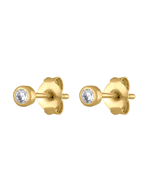 Fashion 2# Copper And Diamond Geometric Stud Earrings